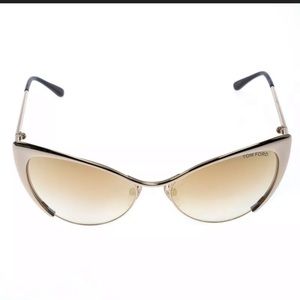 TOM FORD Gold Mirrored Nastasya Cat Eye Sunglasses